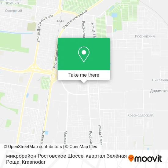 микрорайон Ростовское Шоссе, квартал Зелёная Роща map