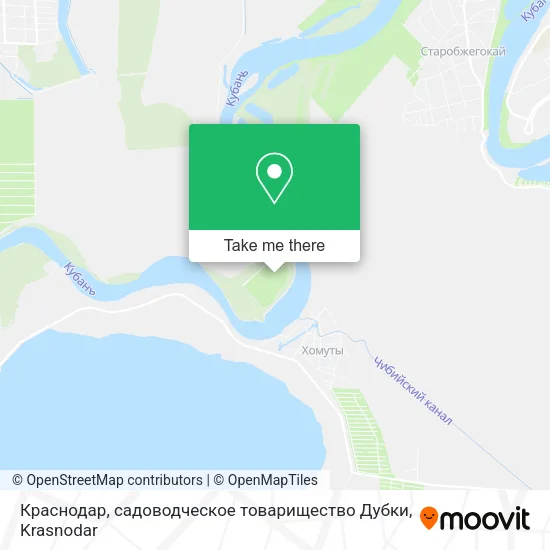 Краснодар, садоводческое товарищество Дубки map