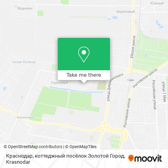 Краснодар, коттеджный посёлок Золотой Город map