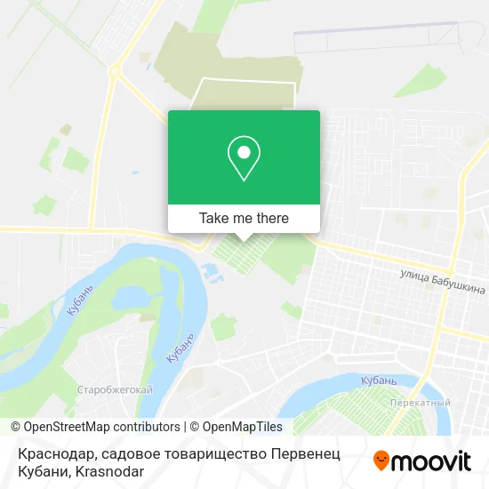 Краснодар, садовое товарищество Первенец Кубани map