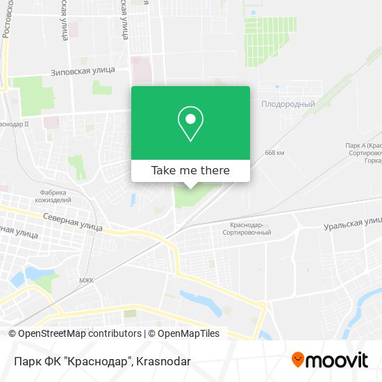 Парк ФК "Краснодар" map