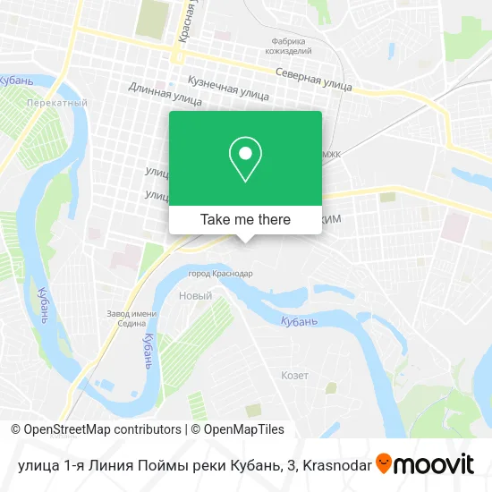 улица 1-я Линия Поймы реки Кубань, 3 map
