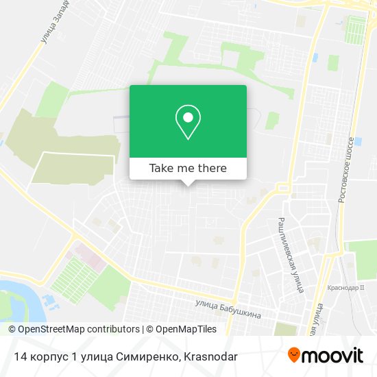 14 корпус 1 улица Симиренко map