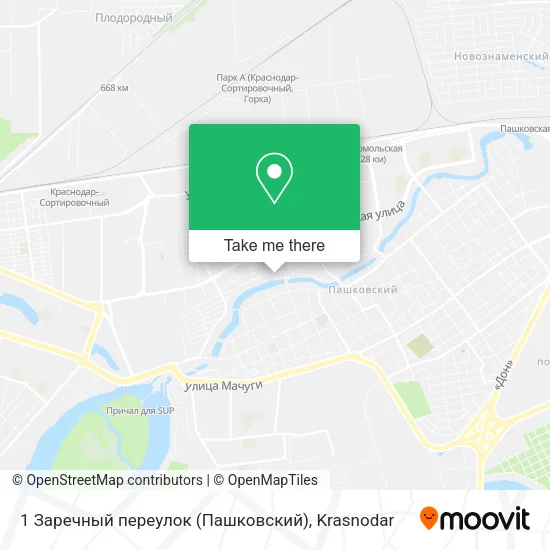 1 Заречный переулок (Пашковский) map