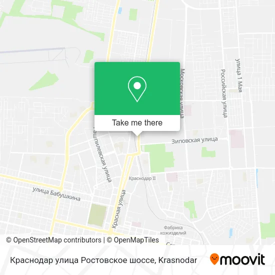 Краснодар улица Ростовское шоссе map