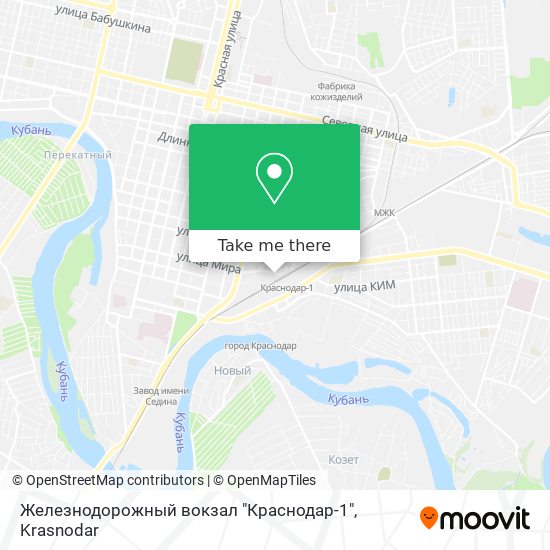 Железнодорожный вокзал "Краснодар-1" map