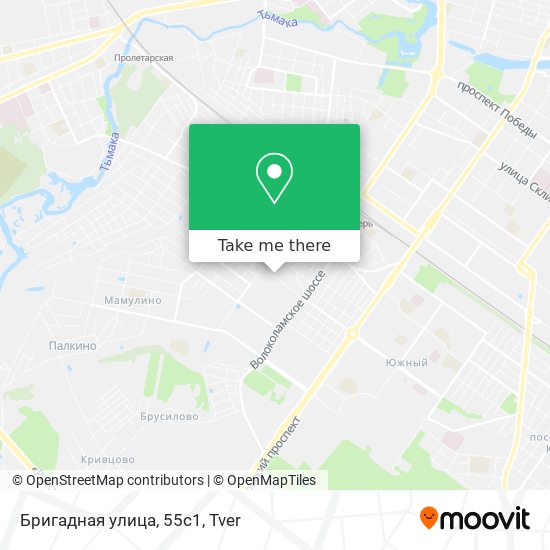 Бригадная улица, 55с1 map