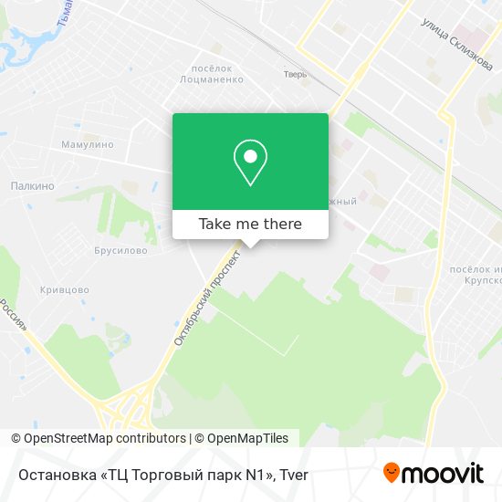 Остановка «ТЦ Торговый парк N1» map