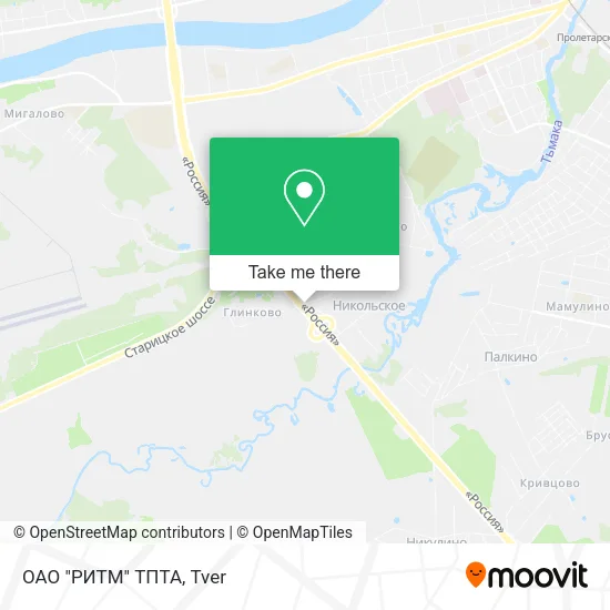 ОАО "РИТМ" ТПТА map