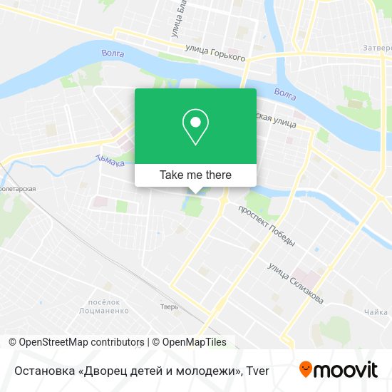 Остановка «Дворец детей и молодежи» map