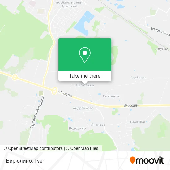 Бирюлино map