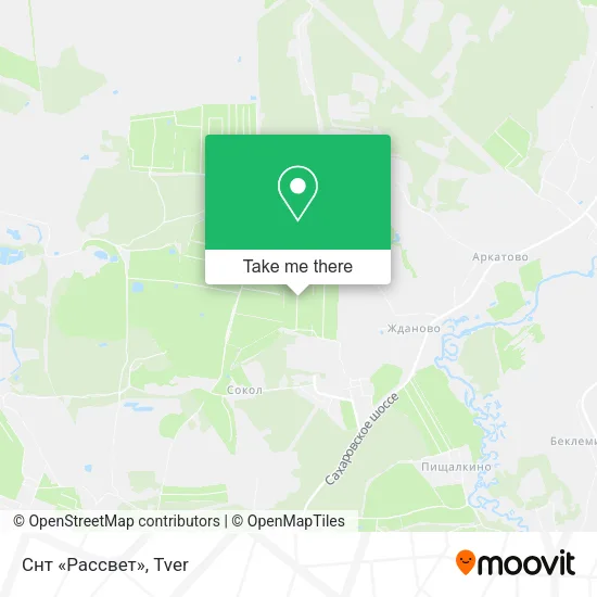 Снт «Рассвет» map