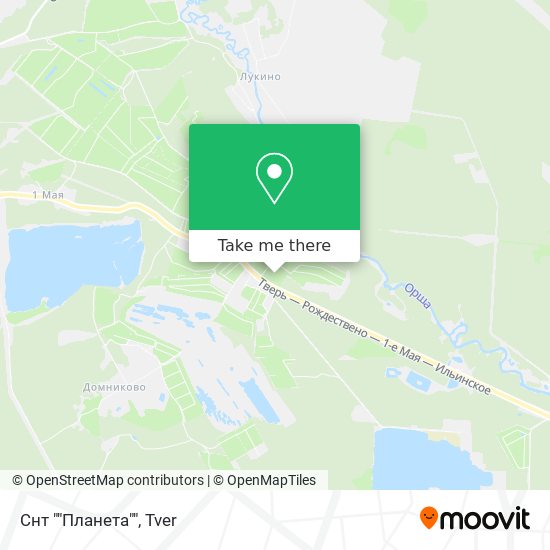 Снт ""Планета"" map
