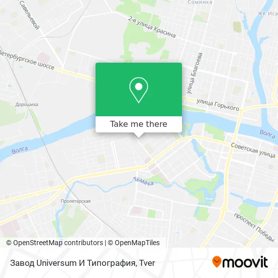 Завод Universum И Типография map
