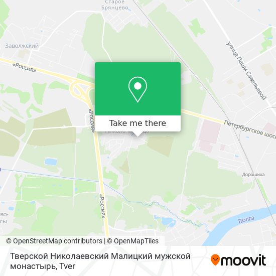 Тверской Николаевский Малицкий мужской монастырь map