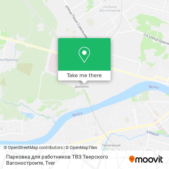 Парковка для работников  ТВЗ  Тверского Вагоностроите map