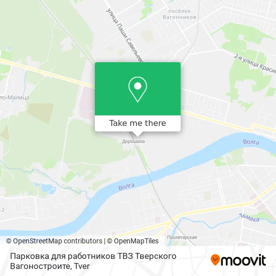 Парковка для работников  ТВЗ  Тверского Вагоностроите map