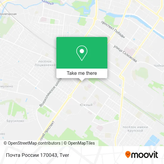 Почта России 170043 map