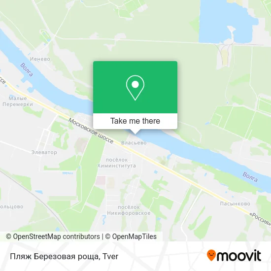 Пляж Березовая роща map