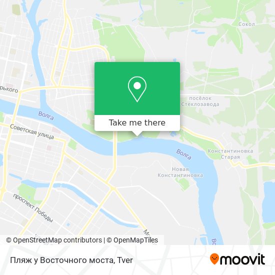 Пляж у Восточного моста map