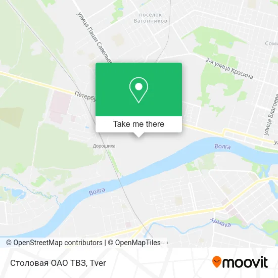 Столовая ОАО ТВЗ map
