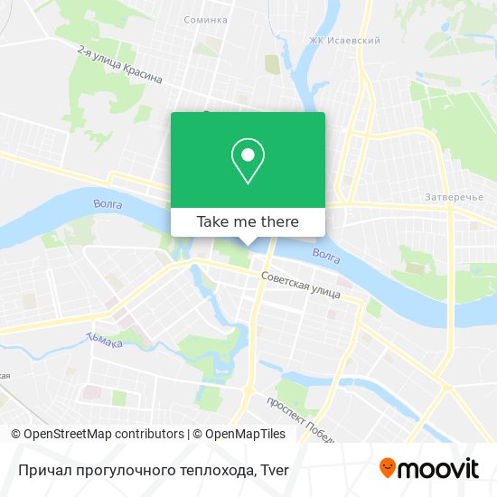 Причал прогулочного теплохода map