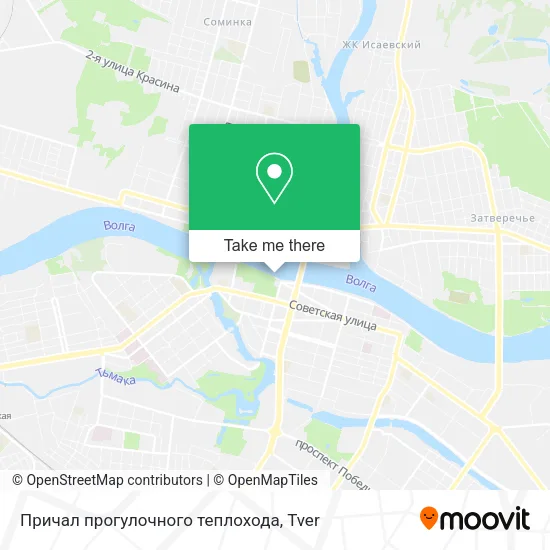 Причал прогулочного теплохода map