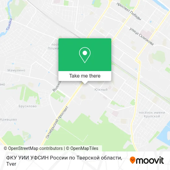 ФКУ УИИ УФСИН России по Тверской области map