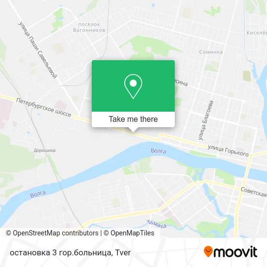 остановка  3 гор.больница map