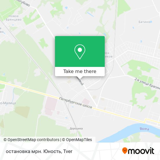 остановка мрн. Юность map