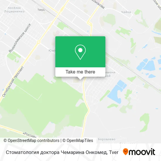 Стоматология доктора Чемарина Онкомед map