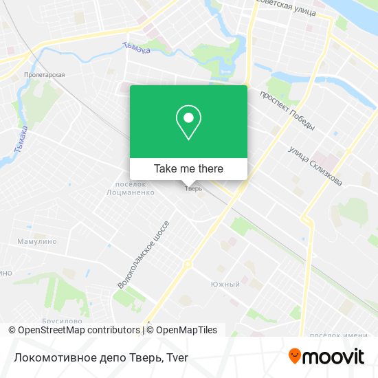 Локомотивное депо Тверь map