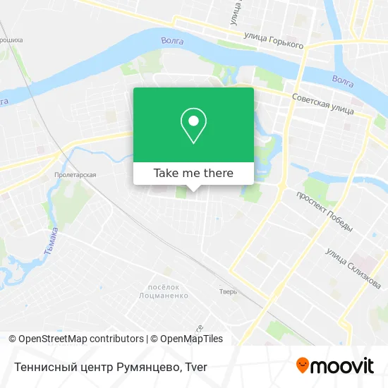 Теннисный центр Румянцево map