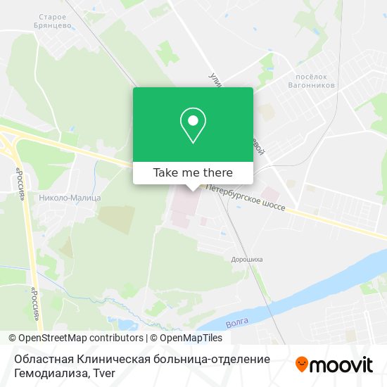 Областная Клиническая больница-отделение Гемодиализа map