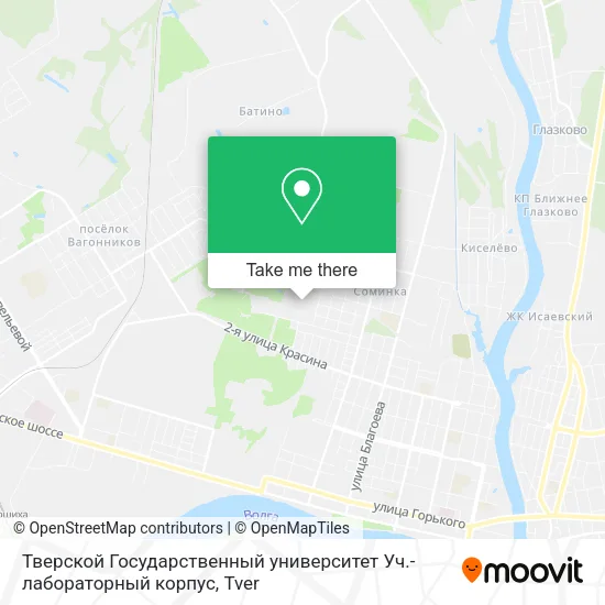 Тверской Государственный университет Уч.-лабораторный корпус map