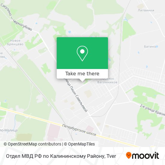 Отдел МВД РФ по Калининскому Району map