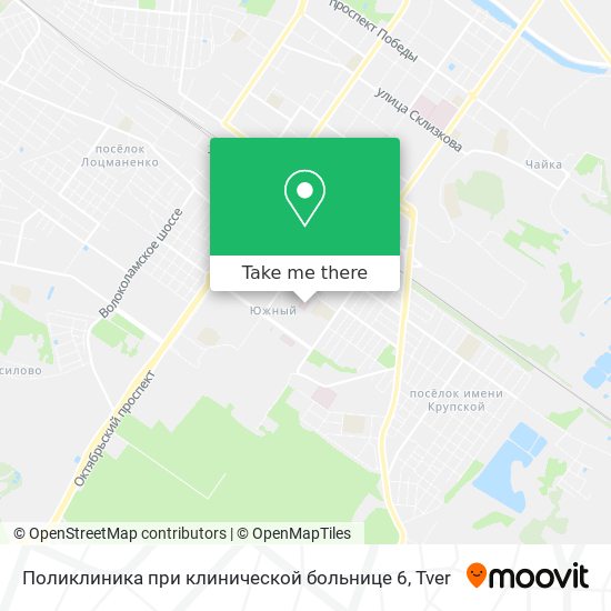 Поликлиника при клинической больнице 6 map