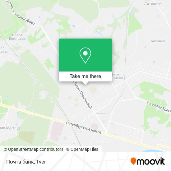 Почта банк map
