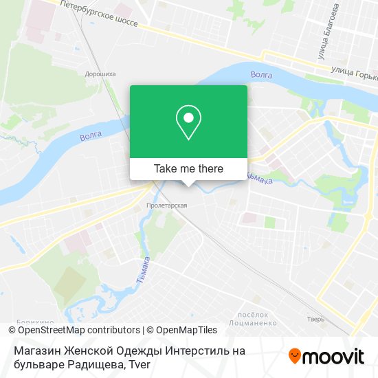 Магазин Женской Одежды Интерстиль на бульваре Радищева map