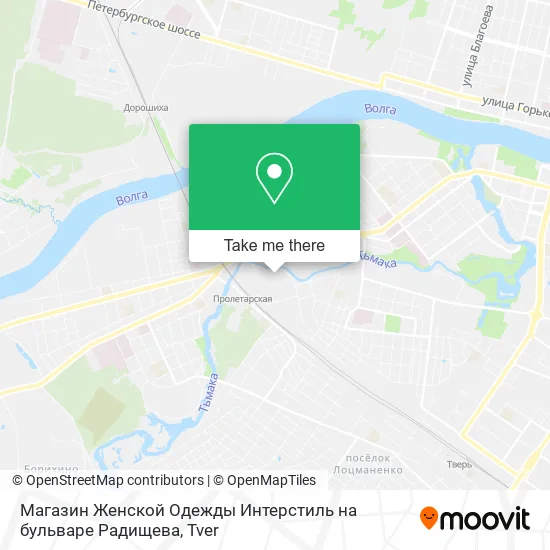 Магазин Женской Одежды Интерстиль на бульваре Радищева map