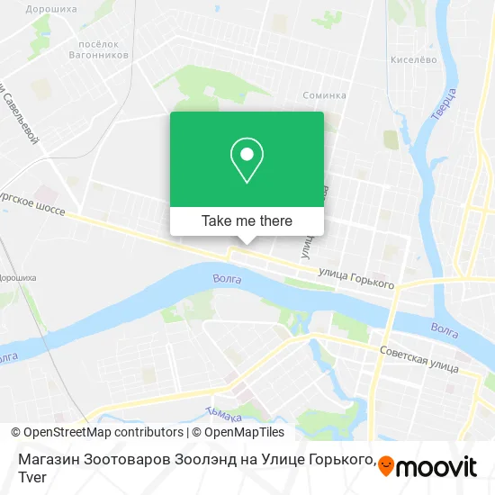 Магазин Зоотоваров Зоолэнд на Улице Горького map