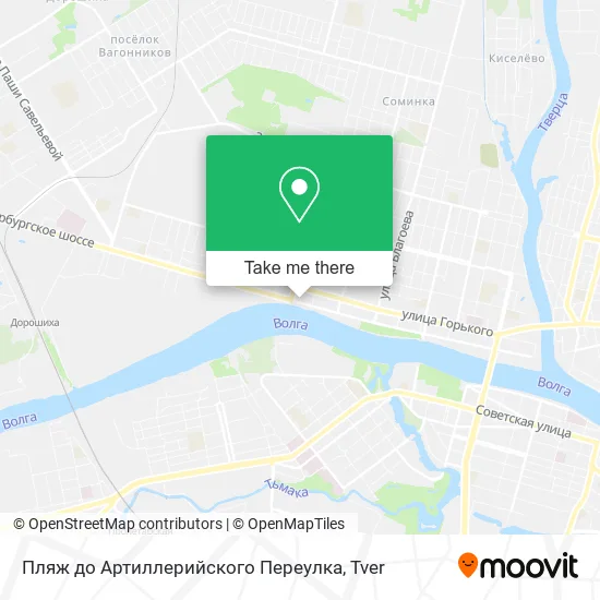 Пляж до Артиллерийского Переулка map