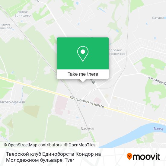 Тверской клуб Единоборств Кондор на Молодежном бульваре map