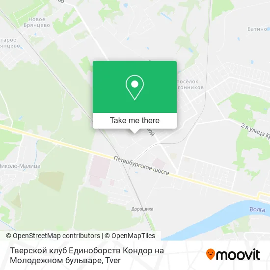 Тверской клуб Единоборств Кондор на Молодежном бульваре map