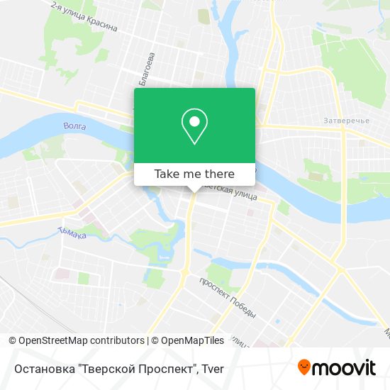 Остановка "Тверской Проспект" map