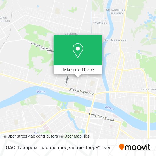 ОАО "Газпром газораспределение Тверь" map