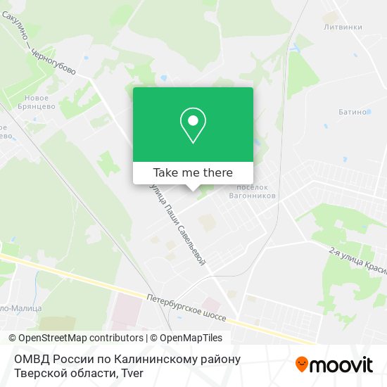 ОМВД России по Калининскому району Тверской области map
