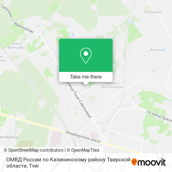 ОМВД России по Калининскому району Тверской области map