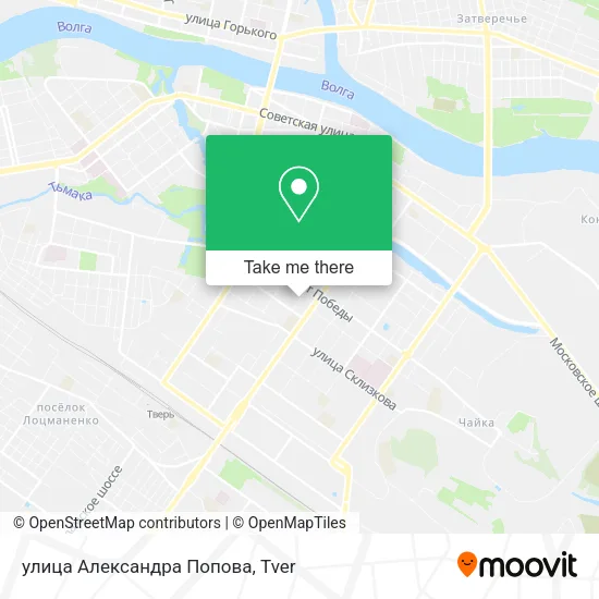 улица Александра Попова map