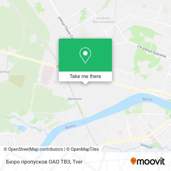 Бюро пропусков ОАО ТВЗ map
